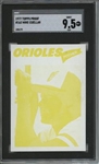 1977 Topps #162 Mike Cuellar 9 card progressive proof.